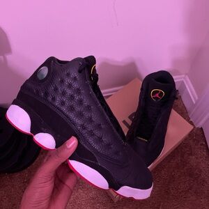 Size 7 Jordan 13 Playoffs Black and Red